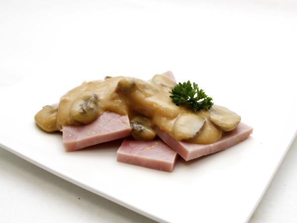 Peelham champignon-roomsaus bakje
